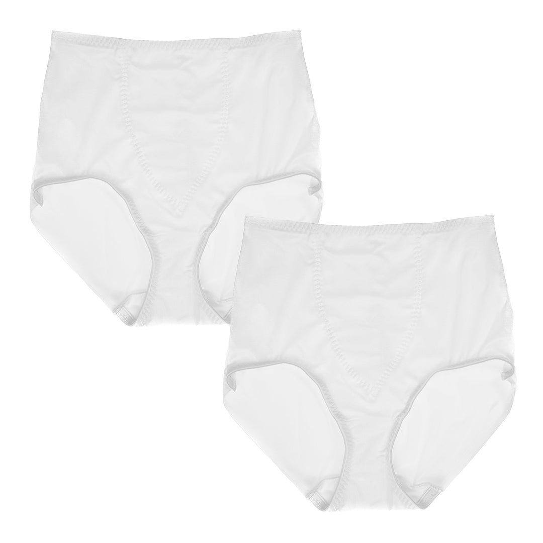 two white tummy control panties
