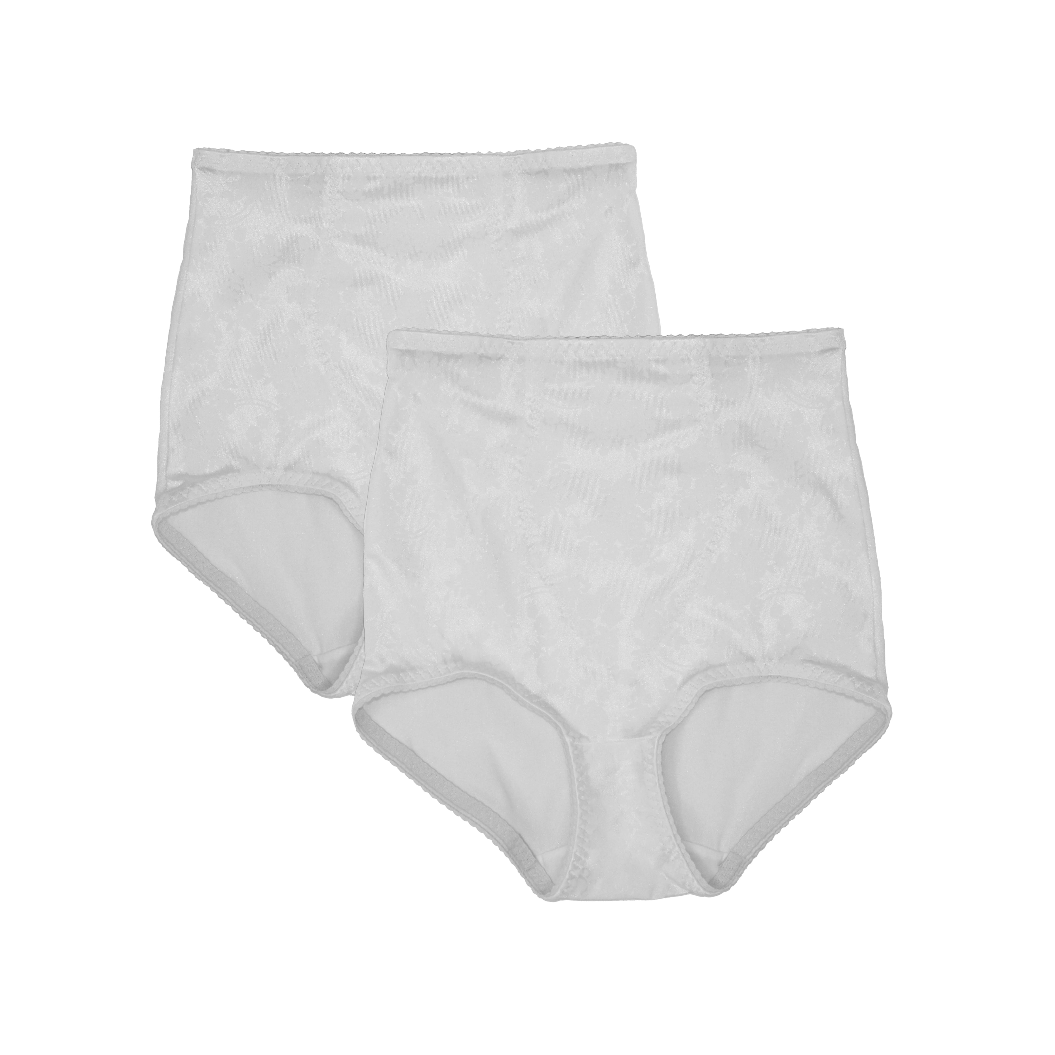 two white tummy control briefs underwear shapewear