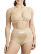 a woman wearing nude tummy control underwear shapewear