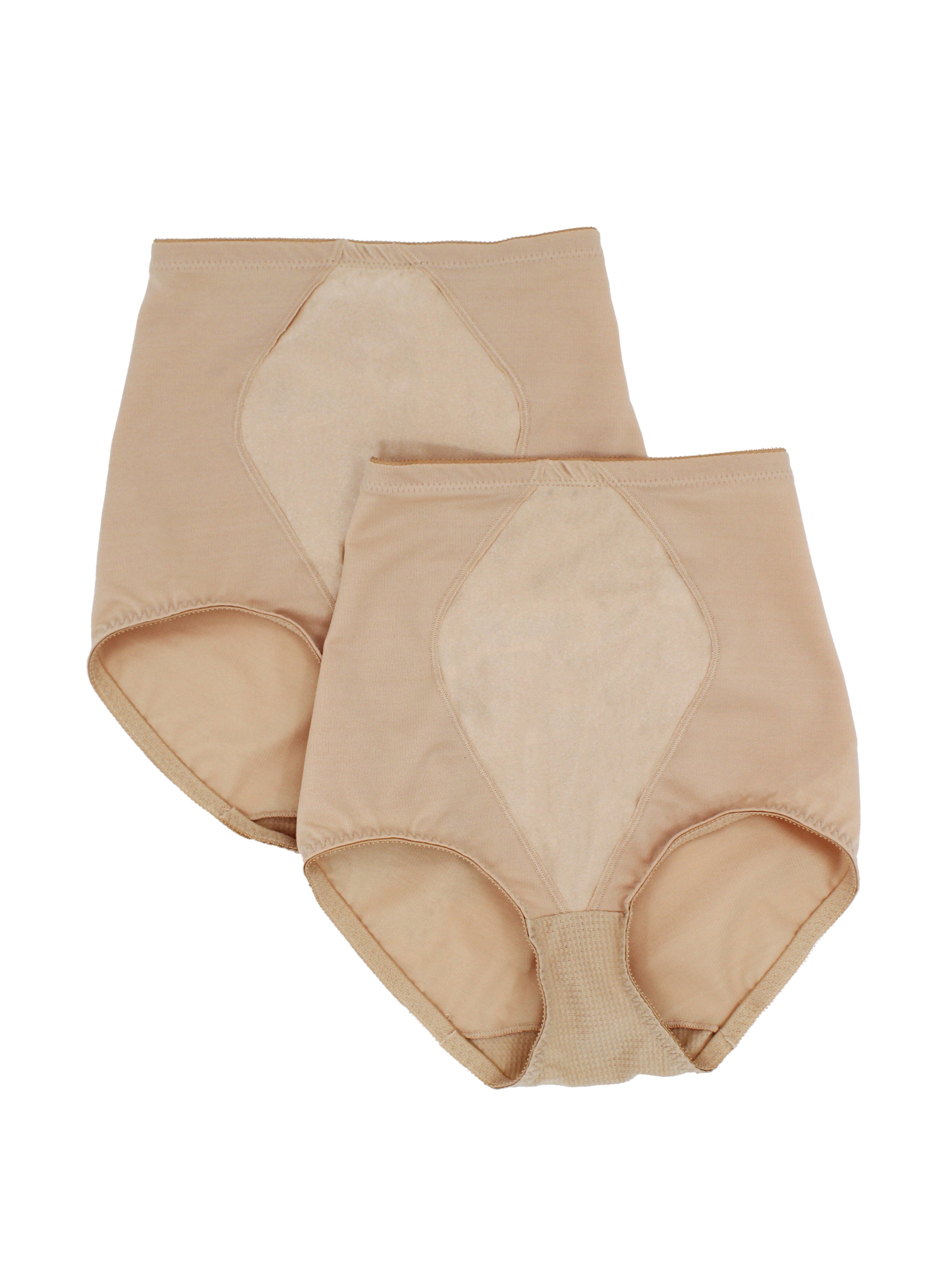 two nude tummy control top panties shapewear