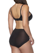 woman wearing a black bra and shaping brief