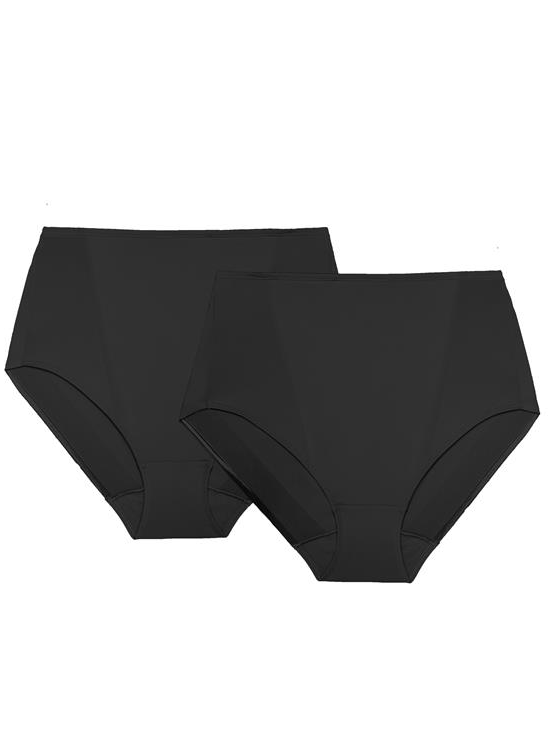 Two pieces black underwear on a white background
