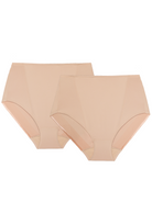 Two pieces beige underwear on a white background