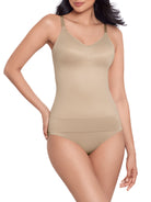 a woman wearing a nude tummy control shaping cami shapewear