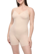 a woman wearing a nude low back shapewear body shaper