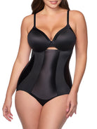 a woman wearing black high waisted tummy control underwear shapewear