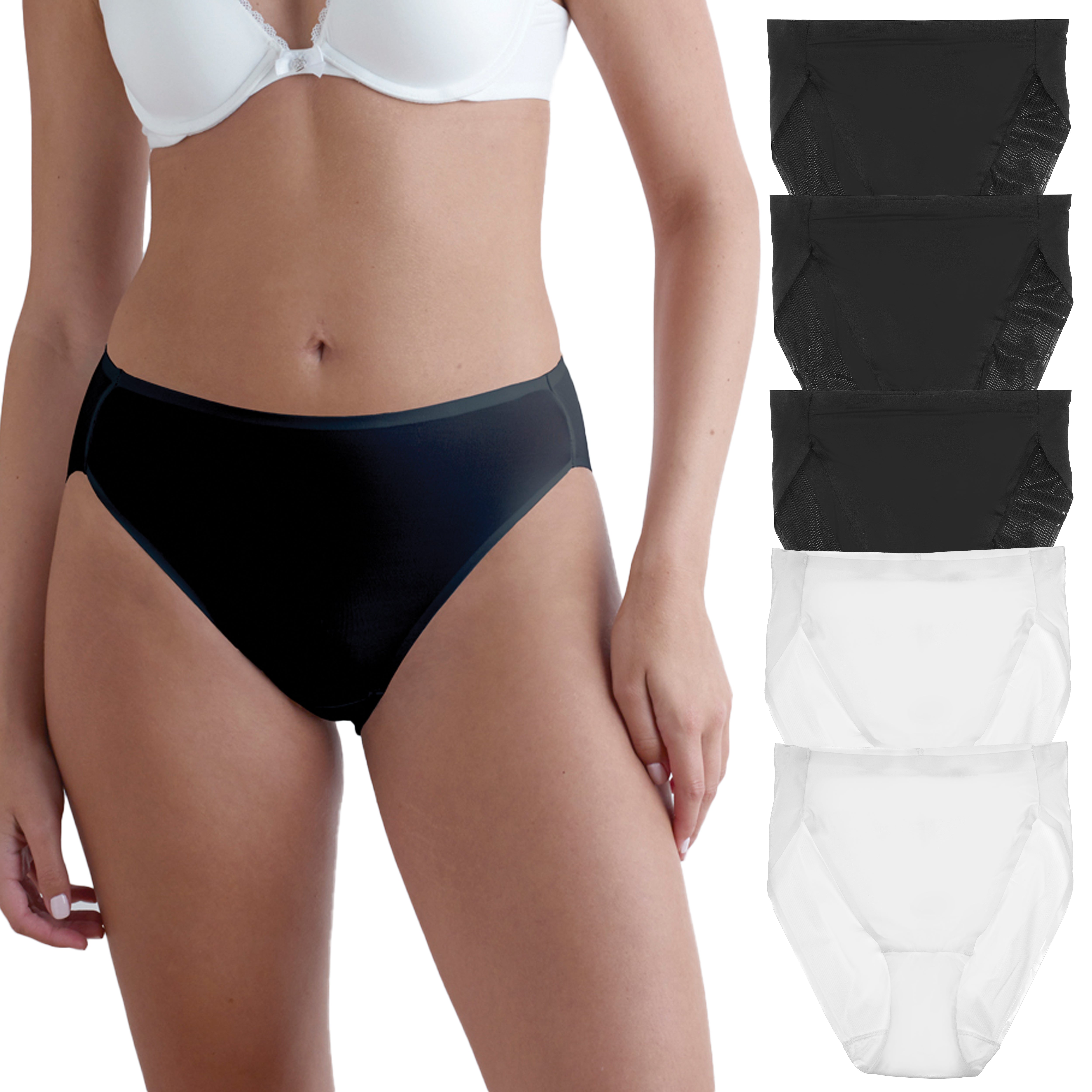 5-Pack Clean Finish Microfiber High-Cut Brief - Cupid Intimates