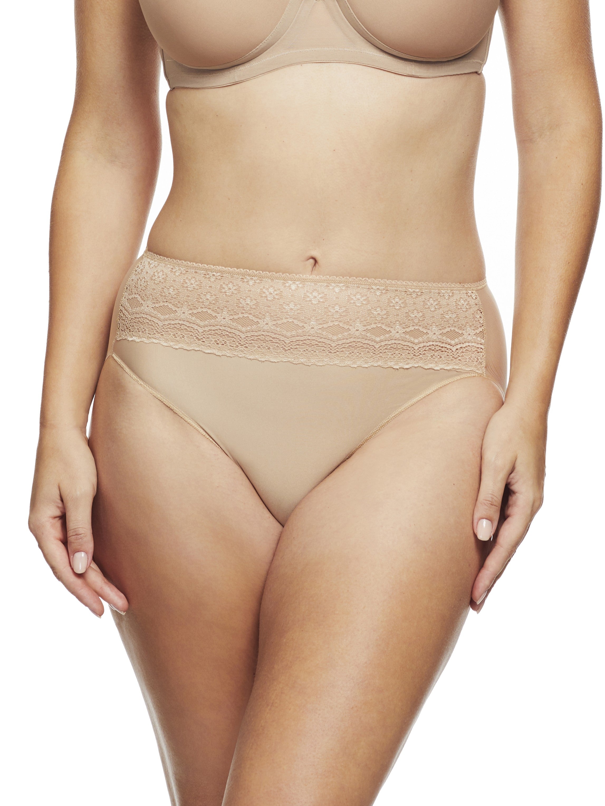 Lace Trim High-Cut Brief - Cupid Intimates