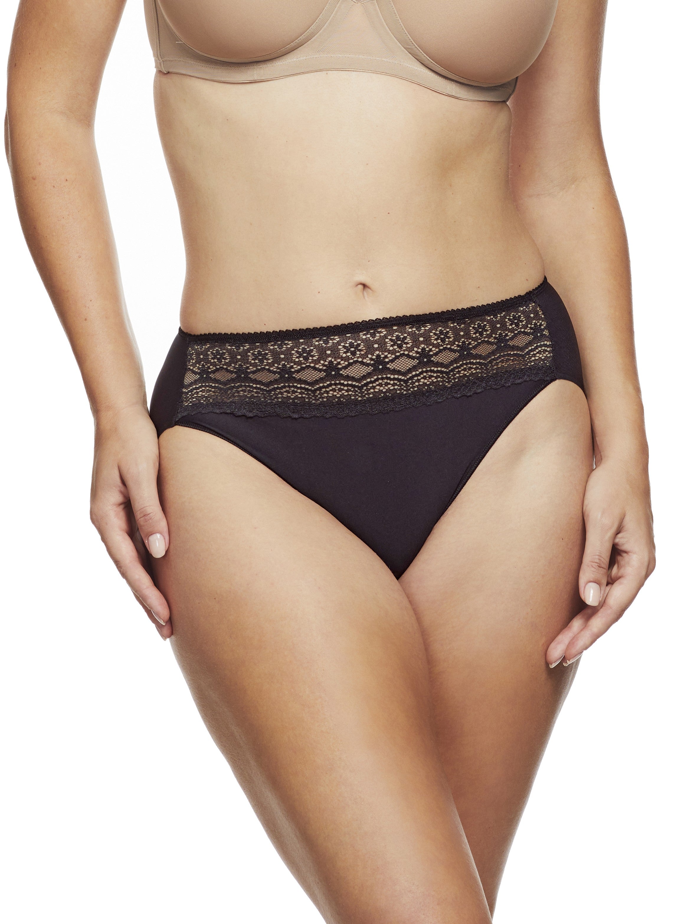 Lace Trim High-Cut Brief - Cupid Intimates