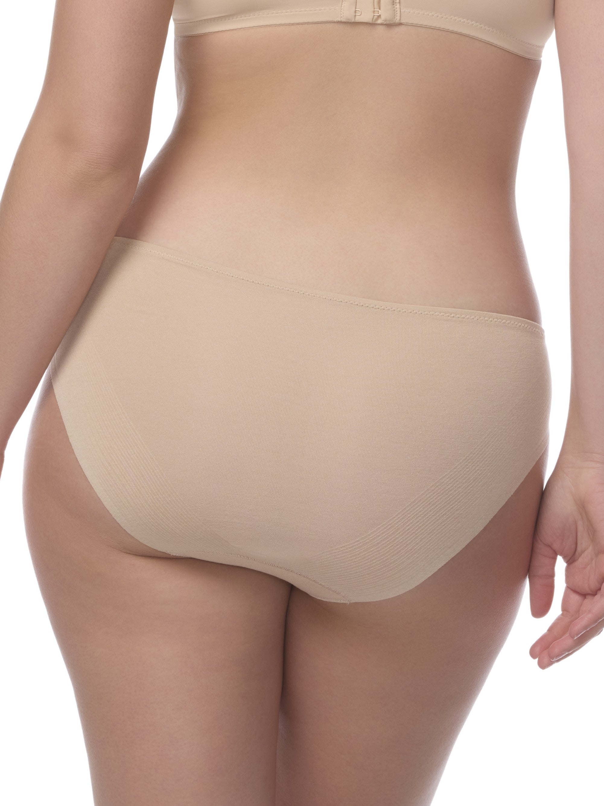 Beige underwear on a white background