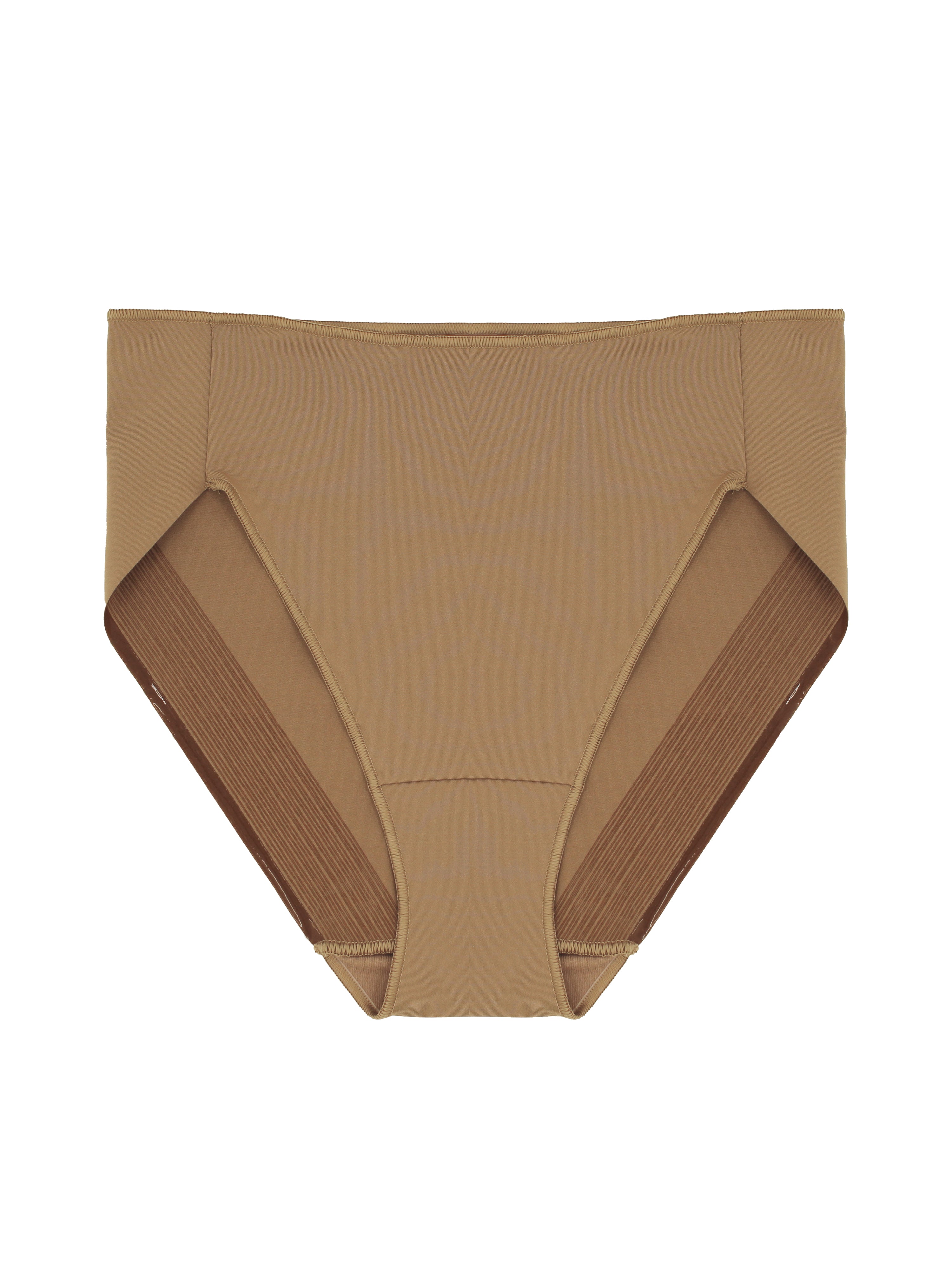 a tan high cut brief panty