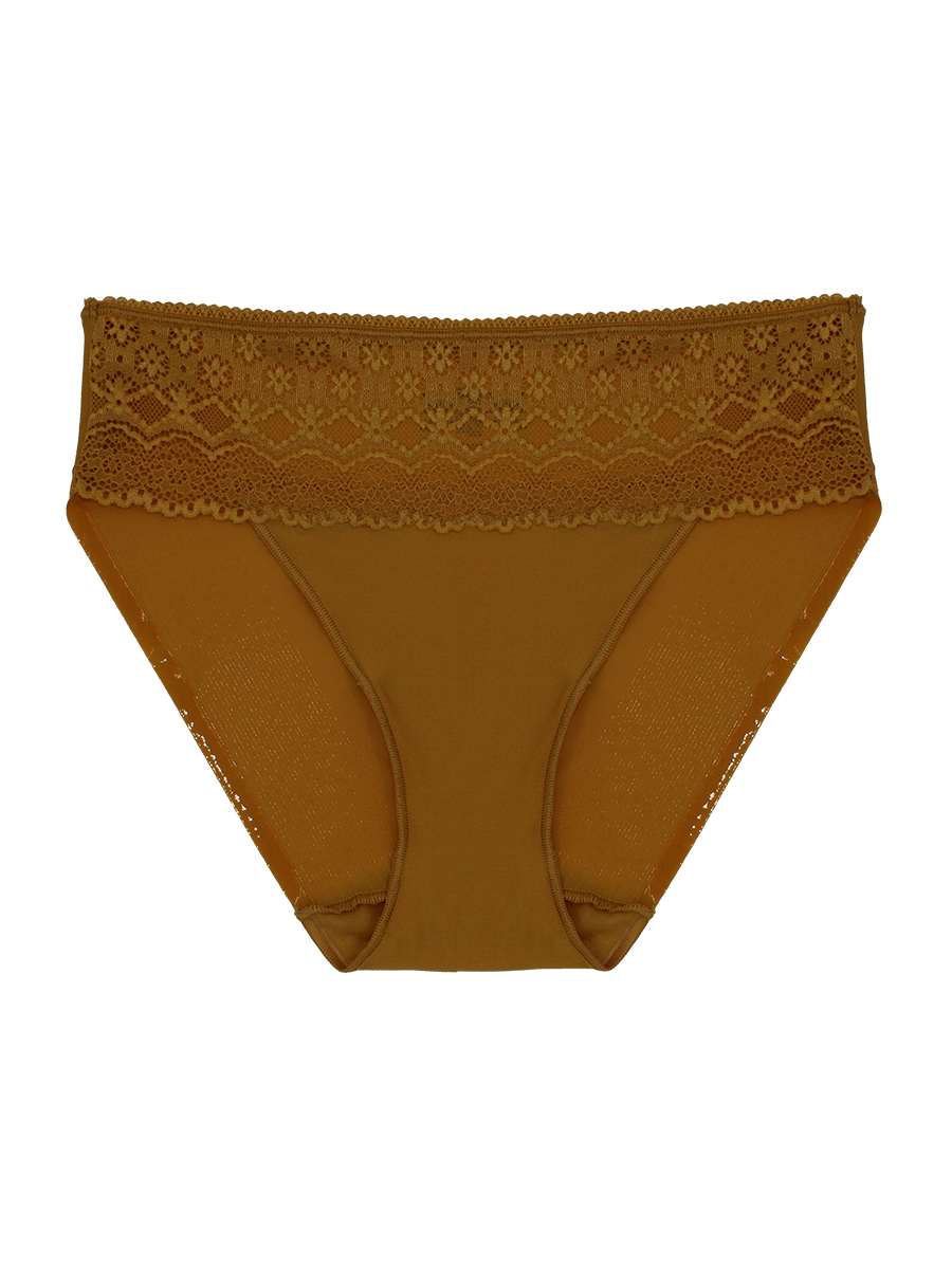a brown lace tri hipster panty women's underwear