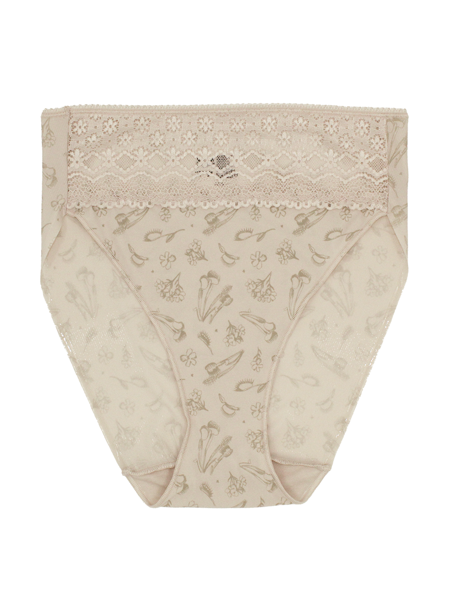 Lace Trim High-Cut Brief - Cupid Intimates
