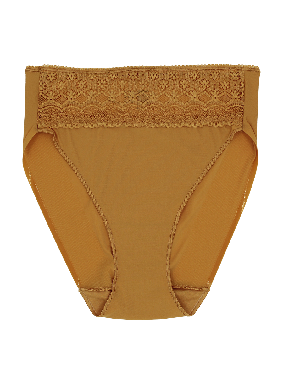 Lace Trim High-Cut Brief - Cupid Intimates