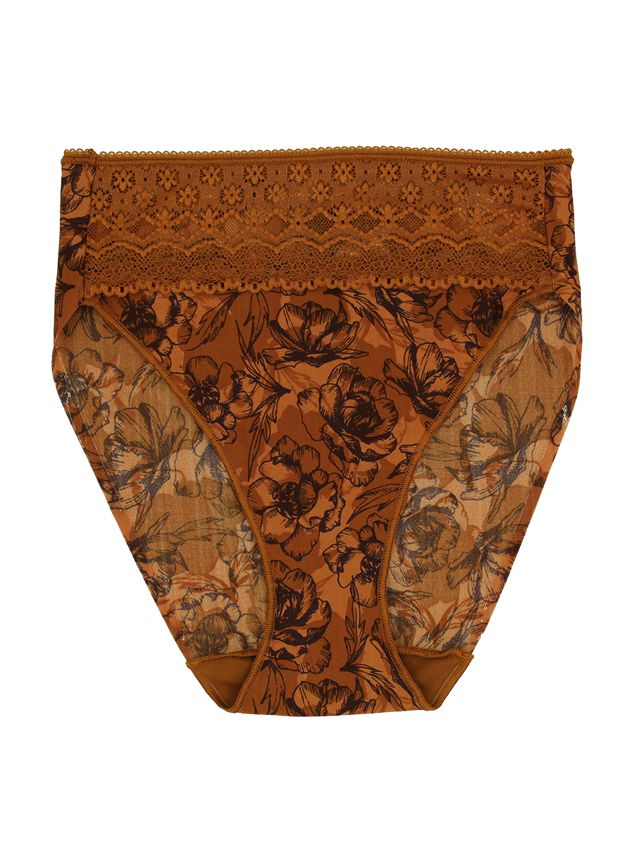 Lace Trim High-Cut Brief - Cupid Intimates