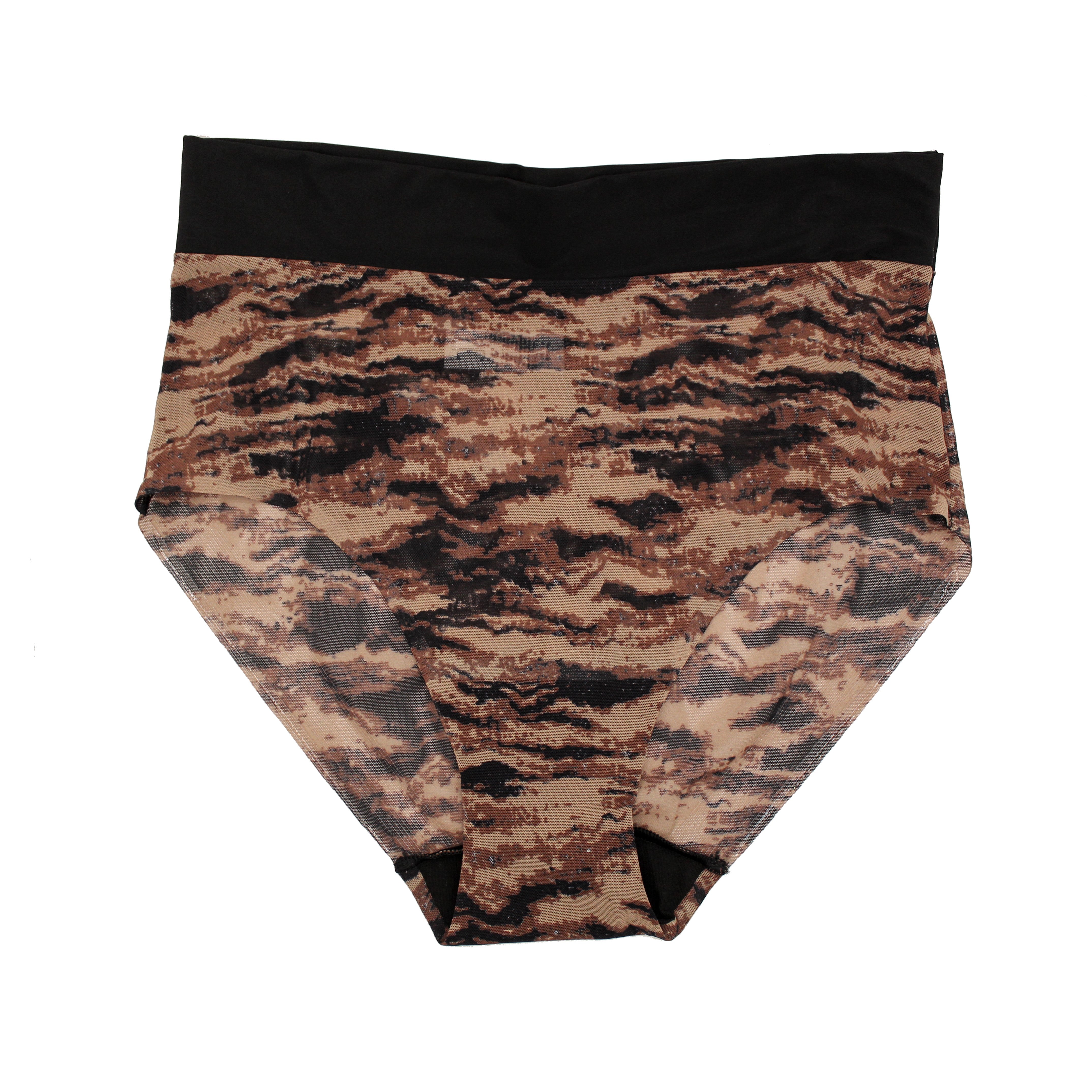 a printed sheer brief panty