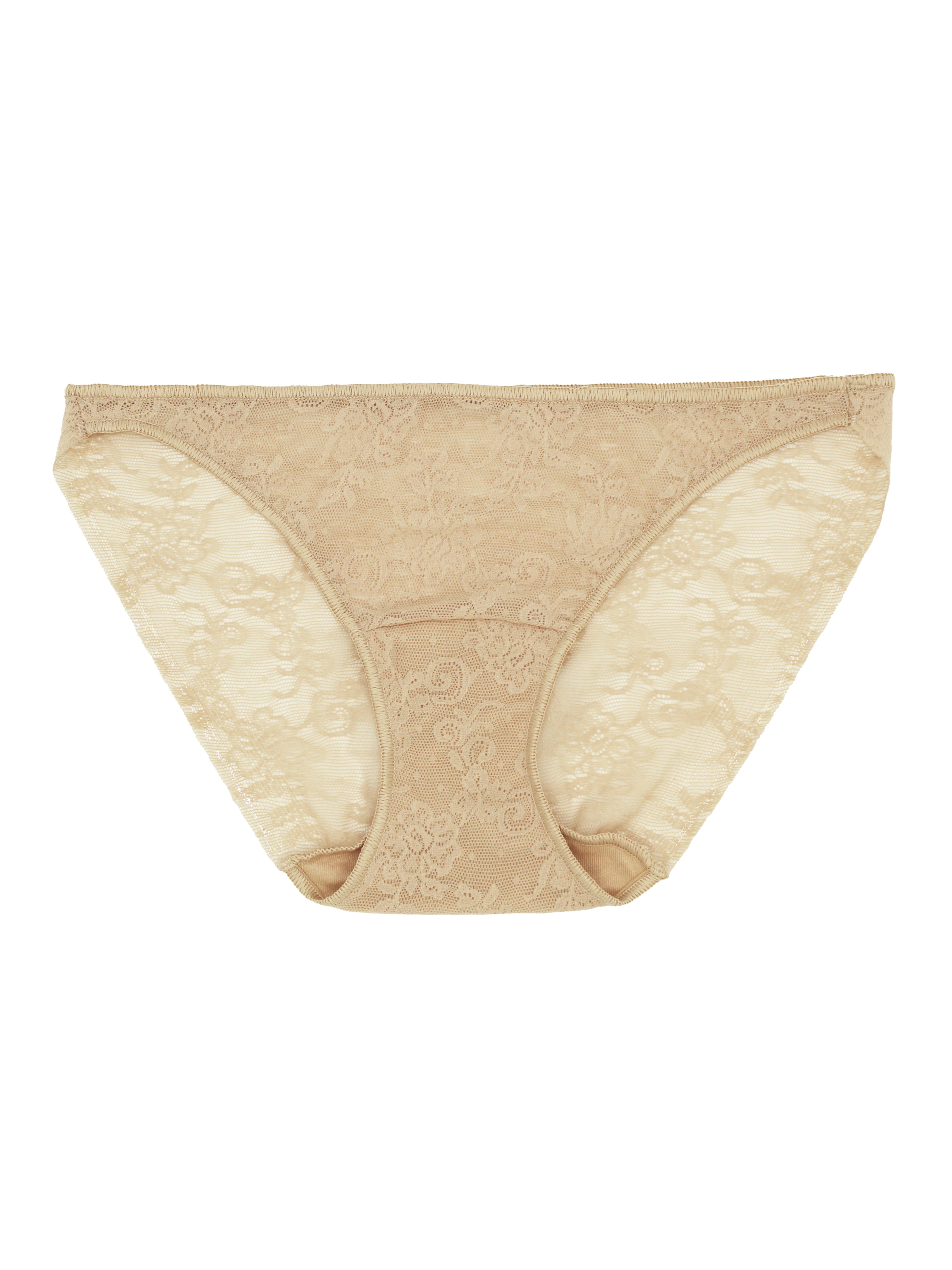 a nude lace bikini panty