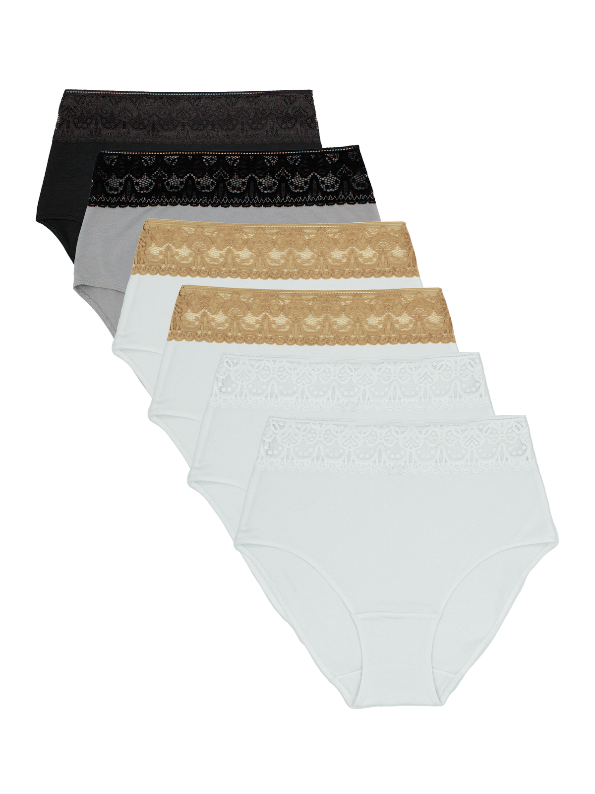 A 6-pack of women's briefs. 
