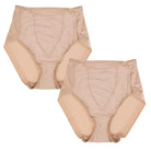 two beige shaping briefs