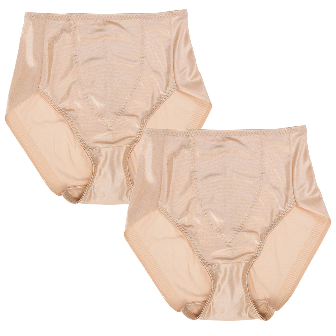 two beige shaping briefs