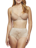 a woman wearing nude tummy control underwear