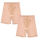 two nude high-waist control top shaping shorts shapewear