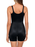 a woman wearing a black open bust tummy control shaping bodysuit shapewear