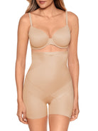 a woman wearing a nude high waisted tummy control shapewear short