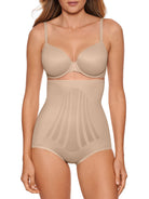 a woman wearing nude high waisted tummy control underwear shapewear