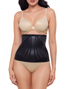 a woman wearing a black waist cincher waist trainer shapewear