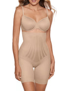 a woman wearing a nude high waisted tummy control shapewear short