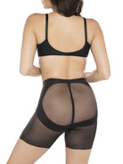 a woman wearing a black butt lift tummy control shapewear short