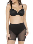 a woman wearing a black butt lift tummy control shapewear short