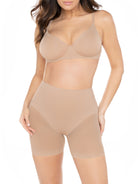 a woman wearing a nude butt lift tummy control shapewear short