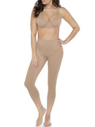 a woman wearing a nude tummy control leggings shapewear