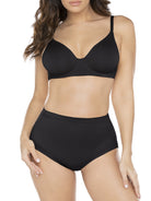 a woman wearing black tummy control underwear shapewear