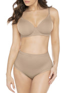 a woman wearing nude tummy control underwear shapewear