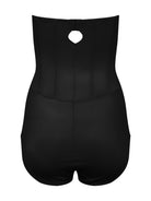 a black strapless tummy control body shaper shapewear