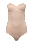 a nude strapless tummy control body shaper shapewear