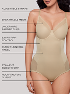 an infographic explaining the features and benefits of the sexy sheer shapewear full body shapewear shaping bodysuit body shaper all-groups