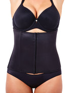 a woman wearing a black waist cincher waist trainer shapewear