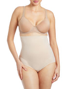 a woman wearing nude high waisted tummy control underwear