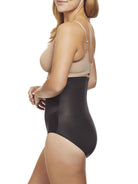 a woman wearing black high waisted tummy control underwear shapewear