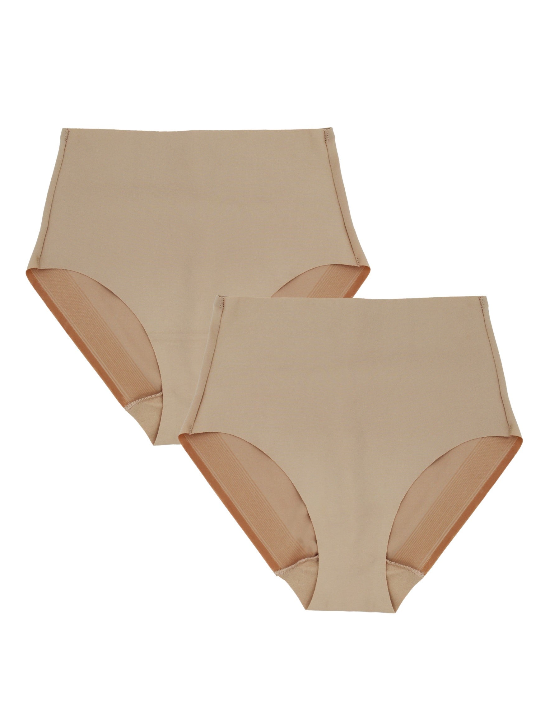 two beige shaping briefs