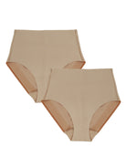 two nude control top panties  shapewear