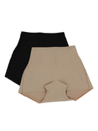 one beige shaping short and one black shaping short