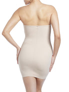 a woman wearing a nude tummy control shaping slip body shaper