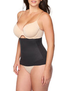 woman wearing a black waist cincher