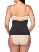 woman wearing a black waist cincher