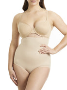 a woman wearing nude high waisted tummy control underwear